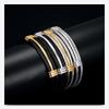 European & American Stainless Steel Two-Tone Woven Bracelet - Versatile Women's Accessory (10MM)