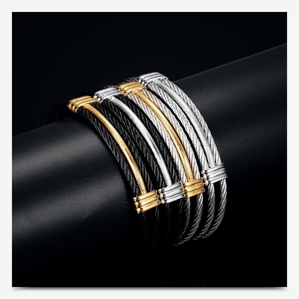 European & American Stainless Steel Two-Tone Woven Bracelet - Versatile Women's Accessory (10MM)