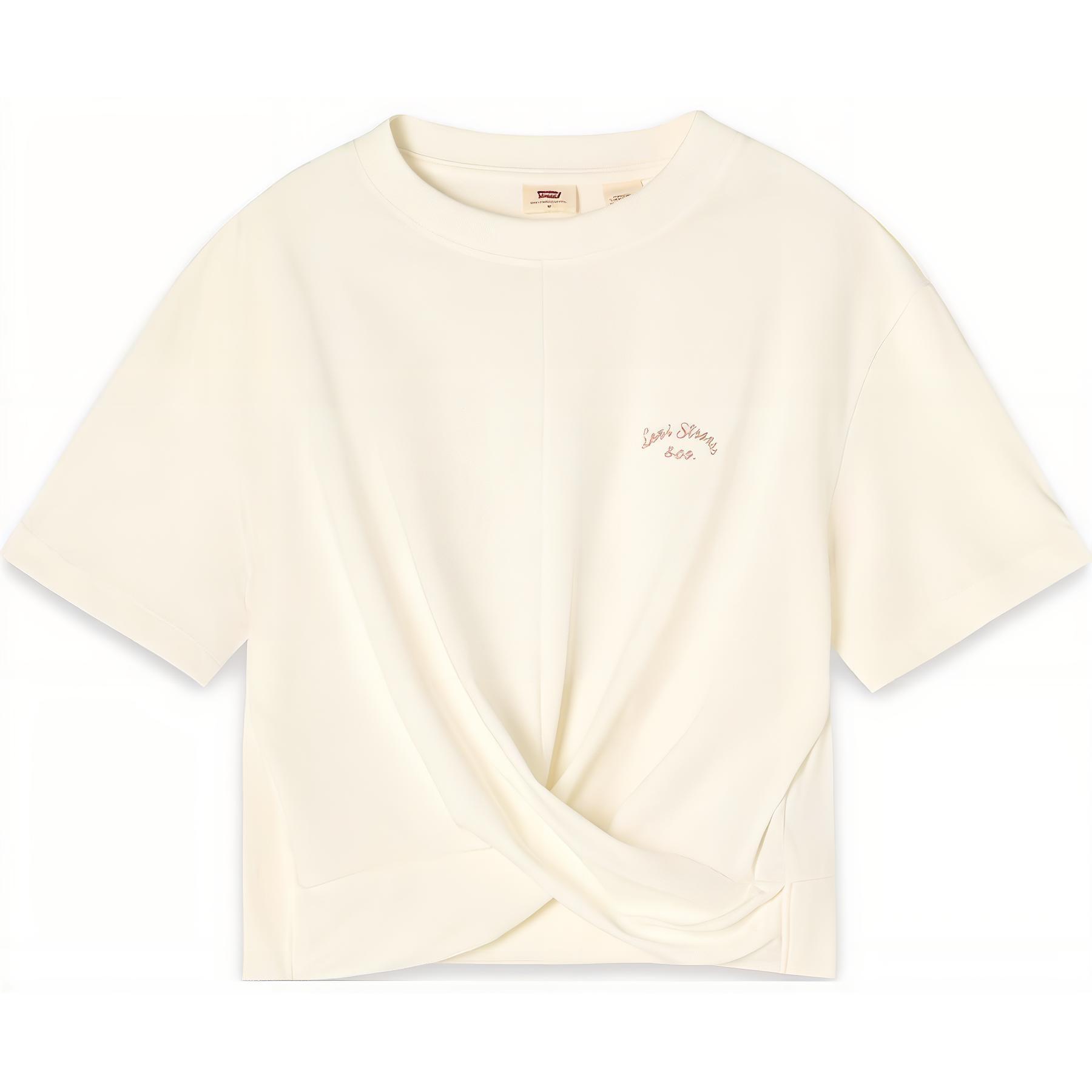 

Levis SS24 Летняя Коллекция Однотонная Футболка с Вышивкой Логотипа с Круглым Вырезом и Короткими Рукавами Женские Футболки Молочно-Белый 0018T-0001 XS