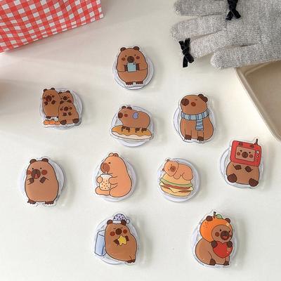 Cartoon Animation, Simple And Creative Capybara Can Be Stretched Wrong, Strong Magnetic Back Sticker, Mobile Phone Airbag Bracket, Cute Woman