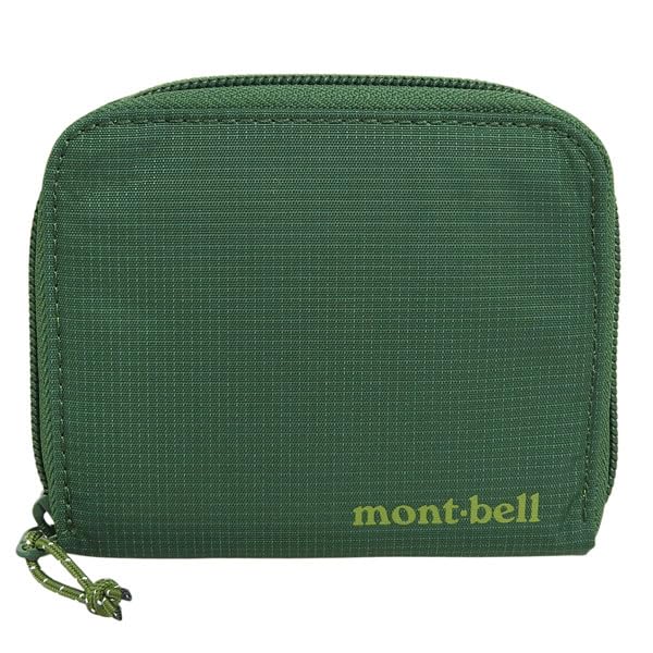 [Montbell] Men's and Women's Bi-fold Wallet, Compact Zip Wallet 1133372 (Green (GN))