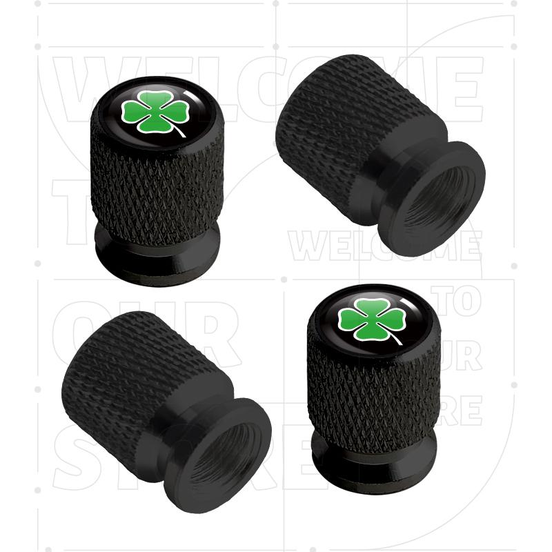 For Alfa Romeo Four-leaf Clover 156 159 Giulia LOGO 4pcs Car Wheel Tire Valve Aluminum Caps Tyre Stem Covers Airdust Waterproof ze2