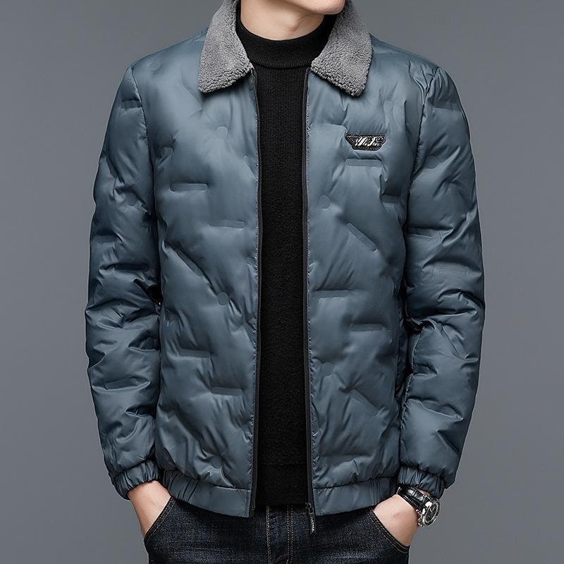 Men's Plus Size Warm Jacket Padded Cotton Jacket Winter Thickened Warm Windproof Casual Jacket