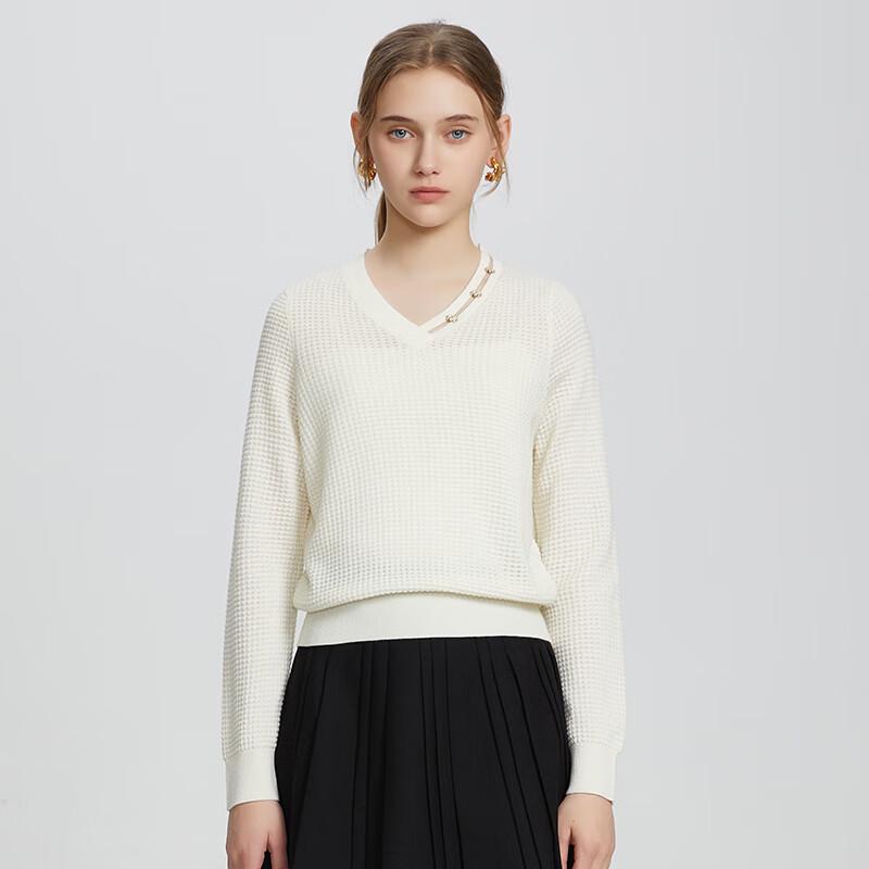 Women's V-Neck Long Sleeve Knit Pullover