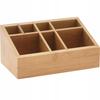 Organizer Na Kosmetyki Bambusowy Naturalny Z Przegródkami 17cm 1szt