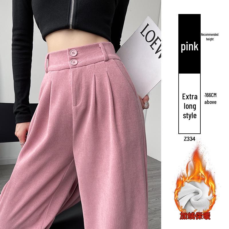 Women's High Waist Black Suit Pants - 2025 Summer Collection, Petite Wide Leg, Draped Straight Trousers