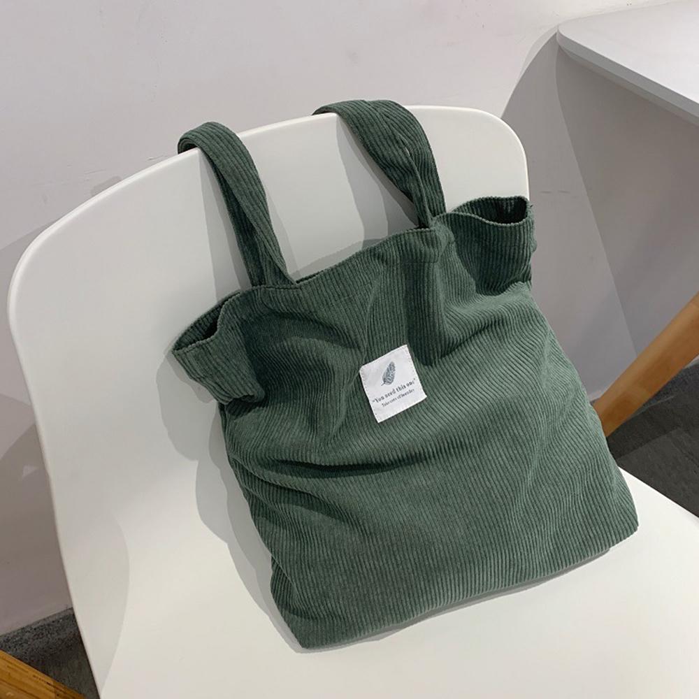Sacs à bandoulière Envirmental Sacs cabas féminins Sacs de rangement Grand sac en velours côtelé Pour un usage quotidien Cadeau pour filles Shopping