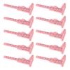 10pcs 80mm Eyebrow Measuring Ruler Pink Eyebrow Tattoo Double Scale Vernier Caliper Sliding Gauge Ruler