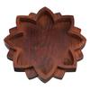Wooden Lotus Tray Lotus Shape Crystal Stone Holder Crystal Display Tray with Bottom Non-Slip Pad for Aromatherapy Oils Jewelry