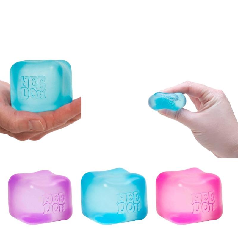 Schylling Needoh Nice Cube Сенсорна іграшка-стискалка З надзвичайно міцним стисканням Зняття стресу Тривожність Сенсорна іграшка Кубик 2,25" Подарунки на вечірку