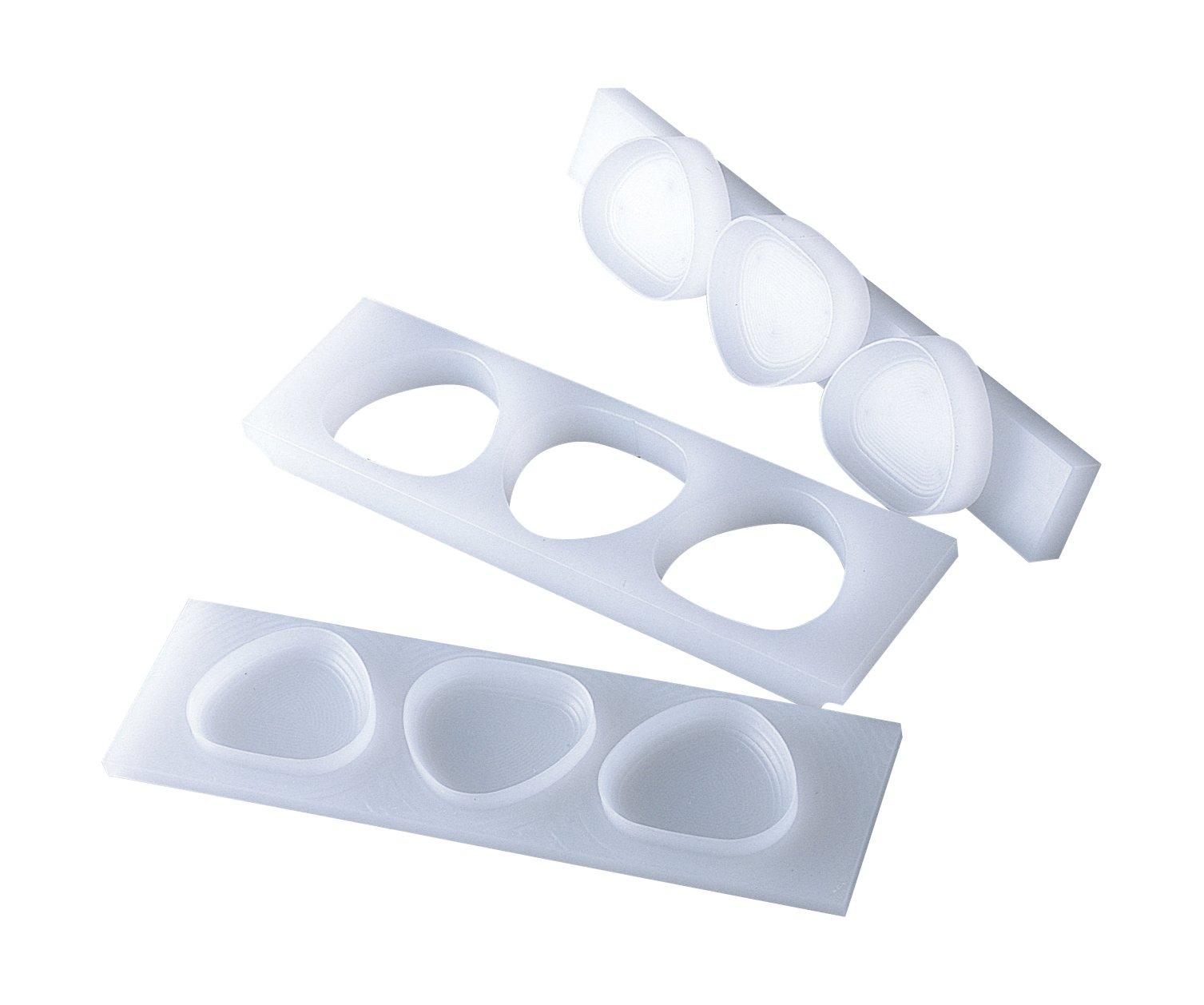 

PE rice ball with lid and bottom plate Kanto 3 holes mold, large, (B) style,