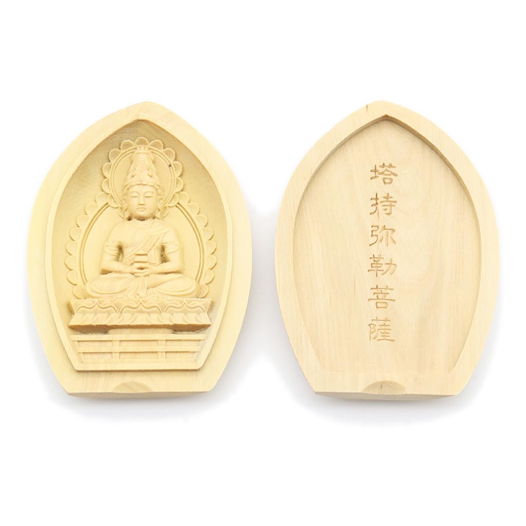 

Kurita s Specialty Buddhist Statue [Guardian Deity] Maitreya Bodhisattva (Pagoda-holding Buddha) Lotus-Shaped Incense Holder [Pocket Buddha] Guardian