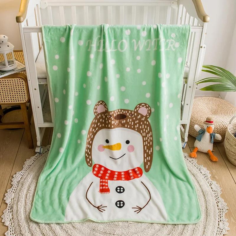

Soft Flannel Cute Animal Blanket Warm Fuzzy Throw for Kids All-season Lightweight Blanket Comfy Plush Home Camping Nap 100 140cm