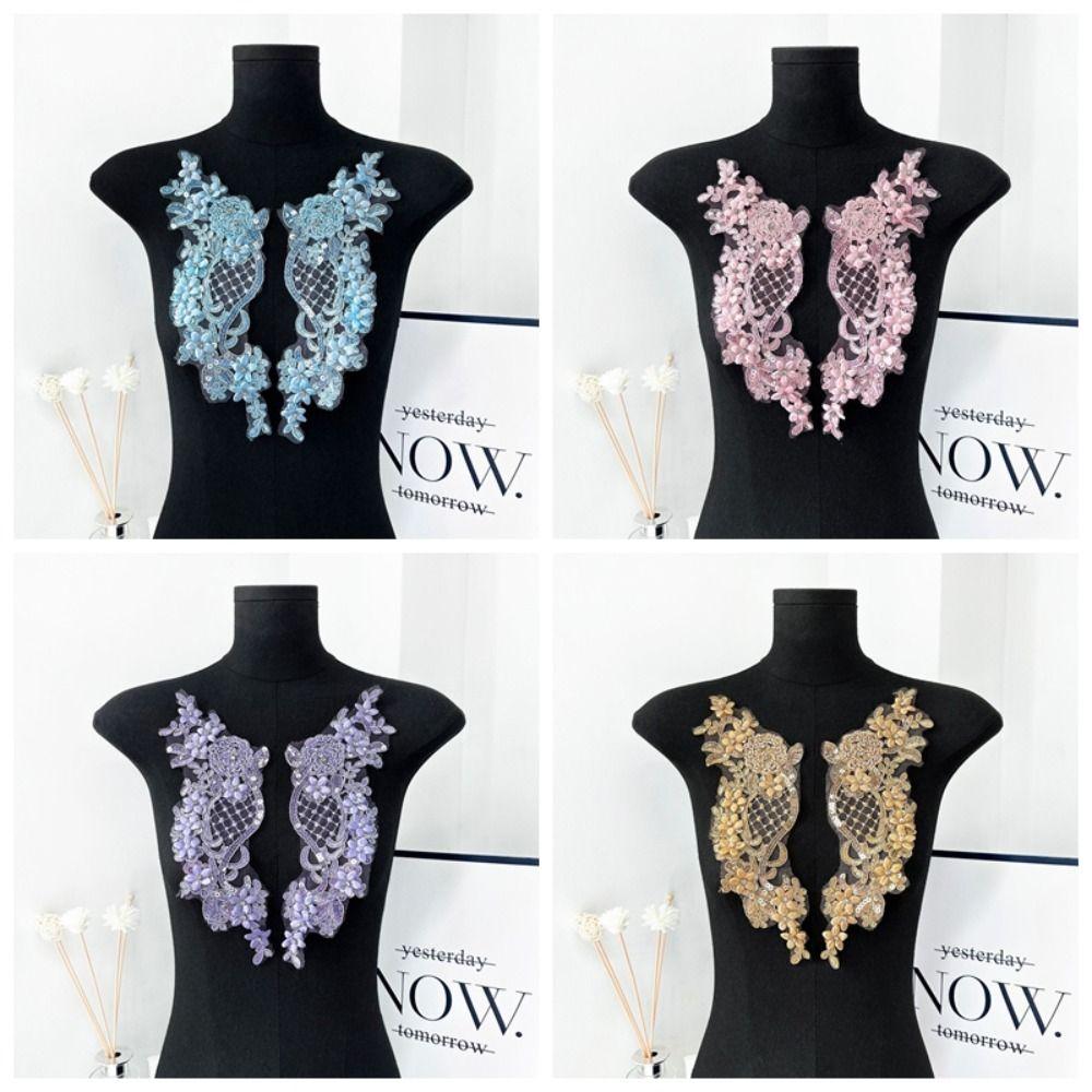 Crystal Beads Dress Accessories Flower Embroidery Sewing Decals  Clothing Decoration