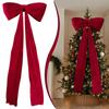 71 Inches Christmas Extra Large Velvet Bow Xmas Tree Topper Bows For Home Wall Backdrop Birthday Wedding Party Decor Topper E9I6