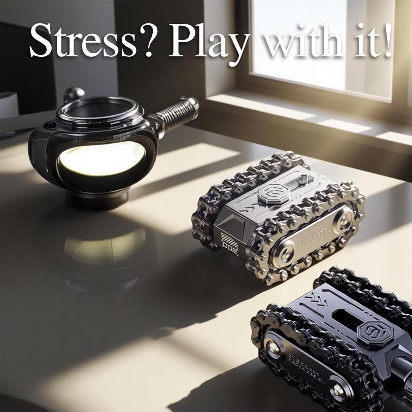 Metal Rotating Tank Fidget Toy - Tactical Magnetic Edc Stress Reliever & Spinner | Cool Military Gift For Kids Fidget Toy Edc