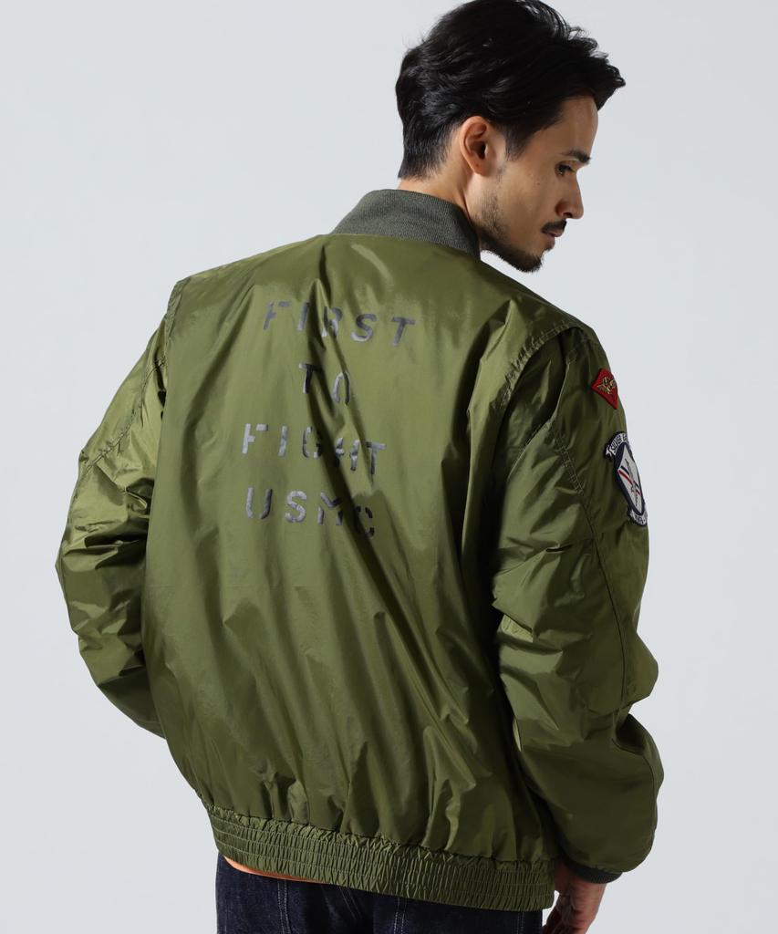 AVIREX USMC LIGHT WEP JACKET Men's L 310 Olive 783-5252013