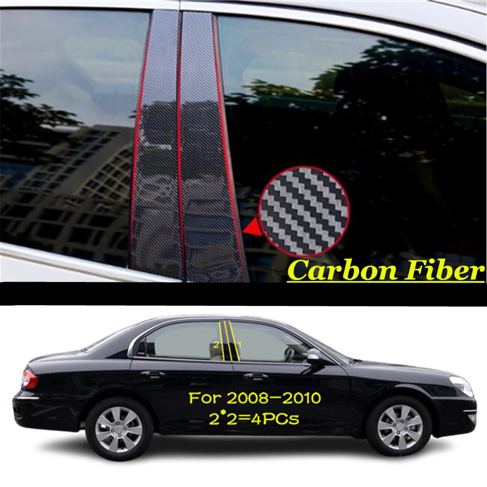 For Hyundai Sonata 7th 8th 9th 10th 2008-2024 PC Material Pillar Post Cover Door Trim Window Molding Sticker Plate Accessories