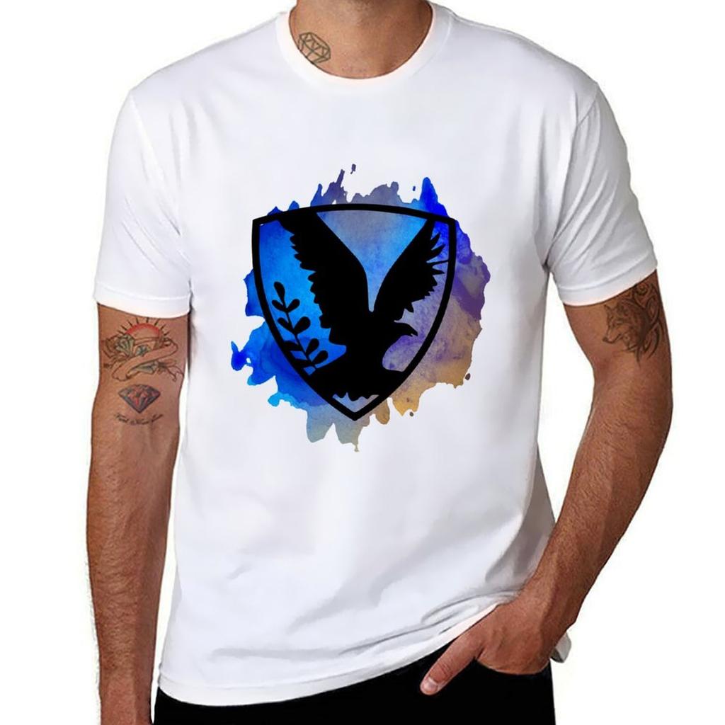 Eagle Raven Emblem Smart Clever Wise Tshirt Plus Size Loose Short Sleeve Top