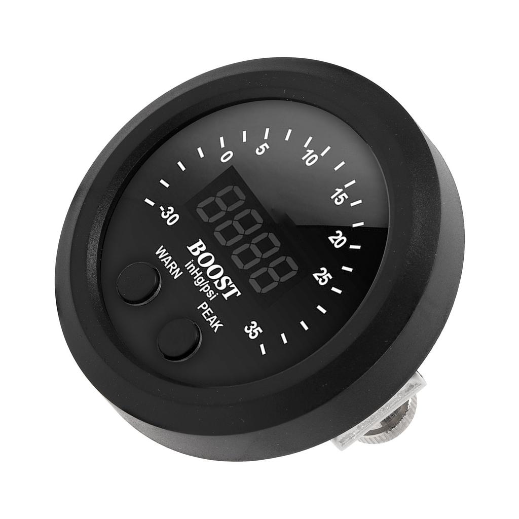 60mm2.4in Turbo Boost Gauge Kit 12V ?30?35PSI Turbo Pressure Gauge Digital Display with Sensor LED