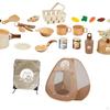 25 Pieces Kids Camping Gear Set Pretend Play Campfire Food with Tent Toy BBQ Grill