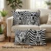 1pc Dalmatian Dog Print Throw Pillow Covers, Retro Black White Spotted Dog Cushion Cases for Home Decor