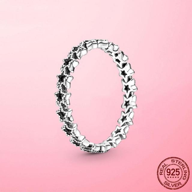 Pierścionek damski 2022 nowy srebro 925 błyszczące i polerowane linie palec serdeczny dla kobiet ślub biżuteria zaręczynowa prezent Anel