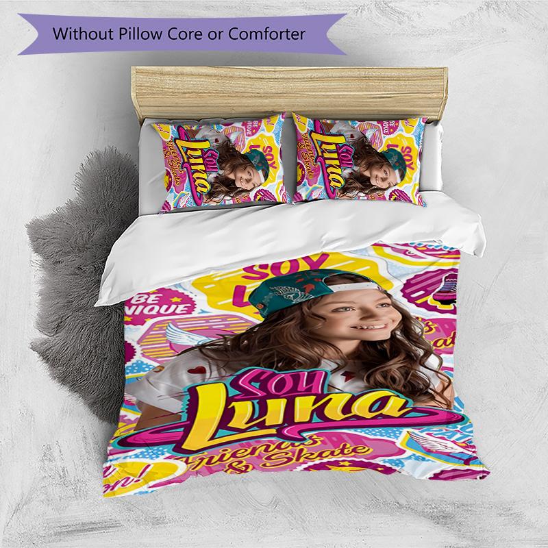 3pcs Soy Luna pattern bedding set duvet cover set includes duvet cover &pillowcases,perfect all season bedroom decoration&gift