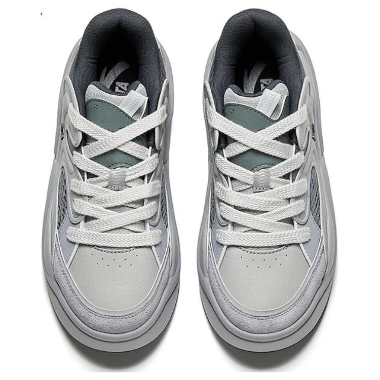 Anta Xiaocanglan Fabric Synthetic Leather Versatile Trendy Non-Slip Wear-Resistant Low-Top Skate Shoes Women sneaker Gray 122448036-3