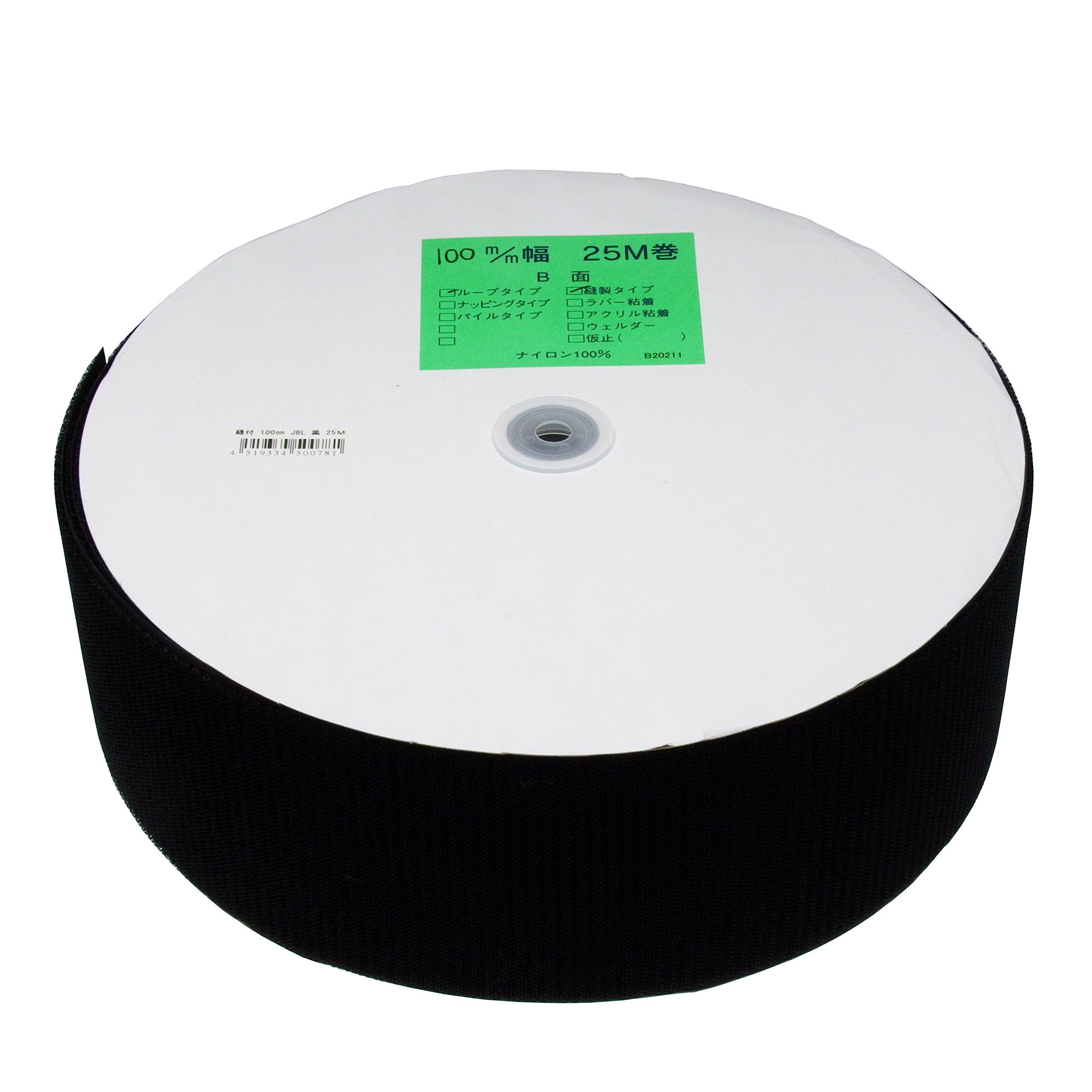 

Jack Boa Tape, Sewn-on Type, 100mm Wide, JBL (Female), Black, 25m Roll