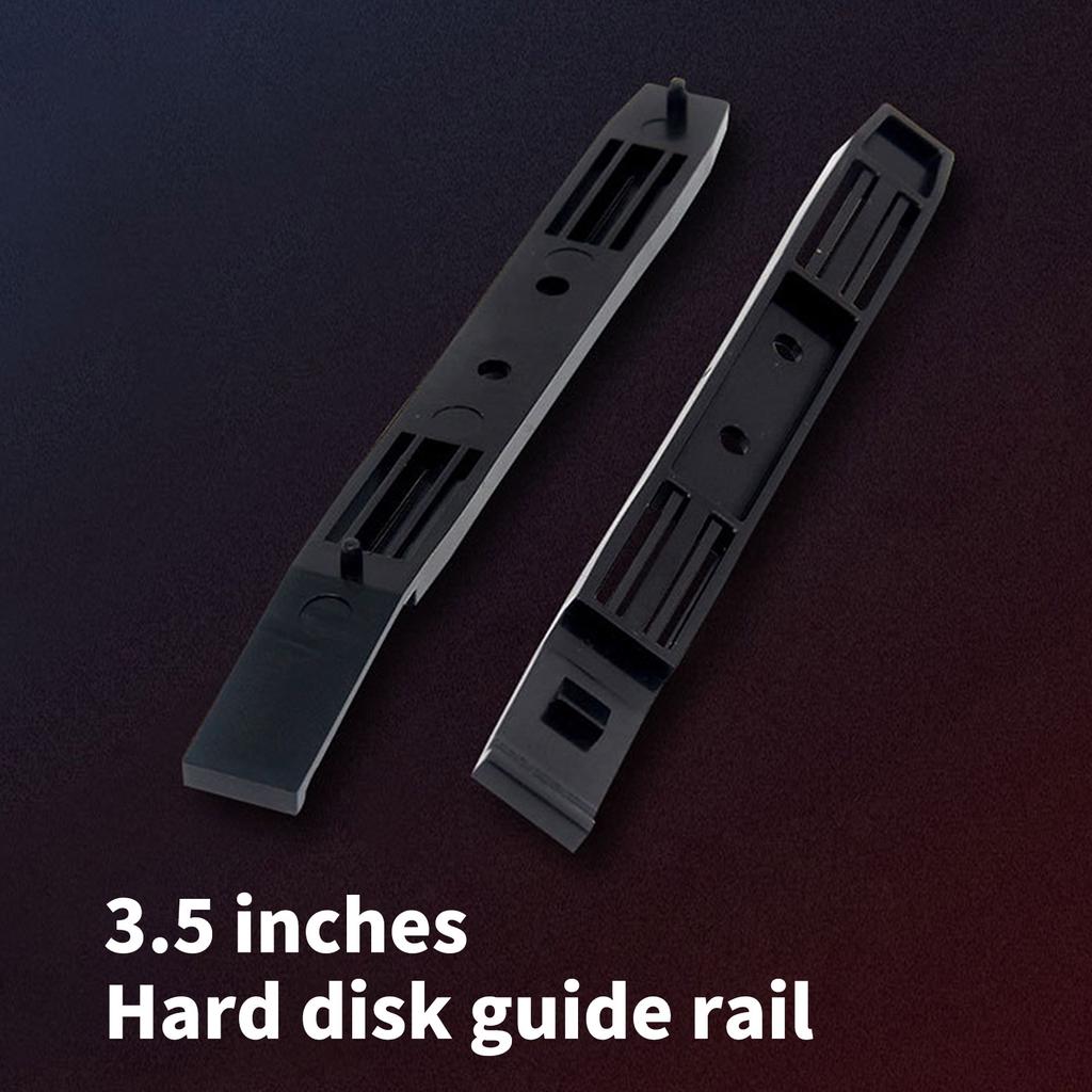 1 Pereche Șine de Montare Hard Disk pentru Șasiu pentru HDD SSD SATA3.0 de 2,5 și 3,5 inch Negru