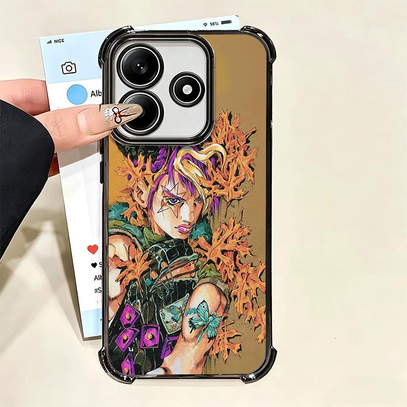 JoJo Adventure Jolyne Cujoh Soft Phone Case For Xiaomi Poco X7 X8 Pro Max X6 X5 X3 F8 Ultra F7 M8 M7 M5S Redmi 15C 15A 15 14C 13
