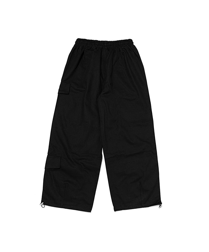 OTHERFITS Pigment Cargo Drawstring Wide Pants (Black)