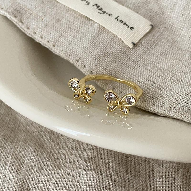 Exquisite Colorful Butterfly Open Ring Collection for Women: Unique, Fashionable, Versatile Finger Rings