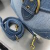 2024 Spring/Summer Women's Retro Blue Denim Shoulder Bag