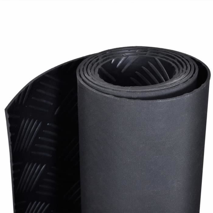 Tapis - vidaXL - 1,5x2 m - Caoutchouc antidérapant - Épaisseur 3 mm - Quadrillage