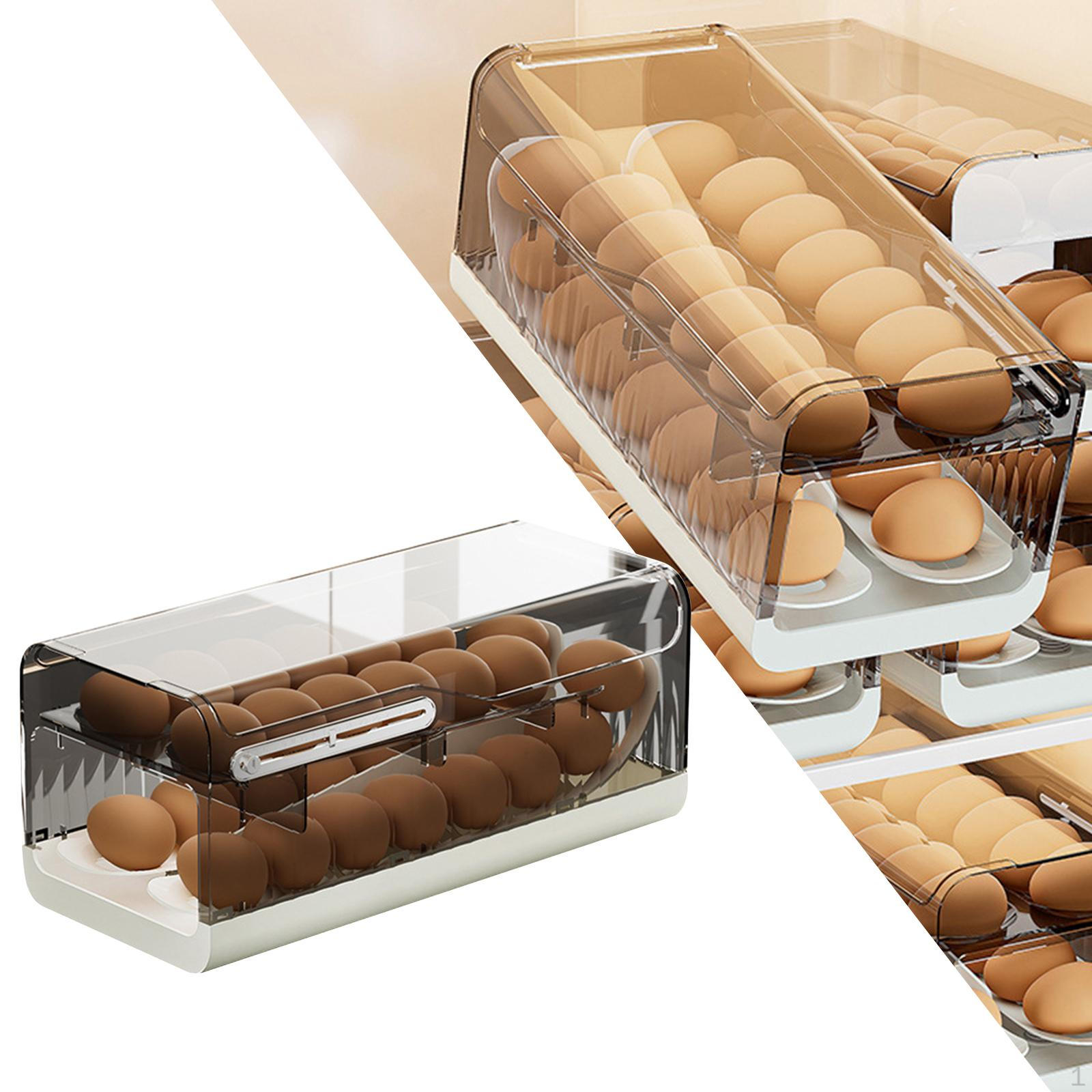 Контейнер для яиц для холодильника дозатор автоматическое заворачивание экономия места большая емкость 1823₽
