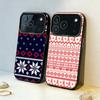 Fair Isle Christmas Phone Case For iPhone17,16,15,14,13,12,11,Pro,MAX White Matte Shockproof Cover