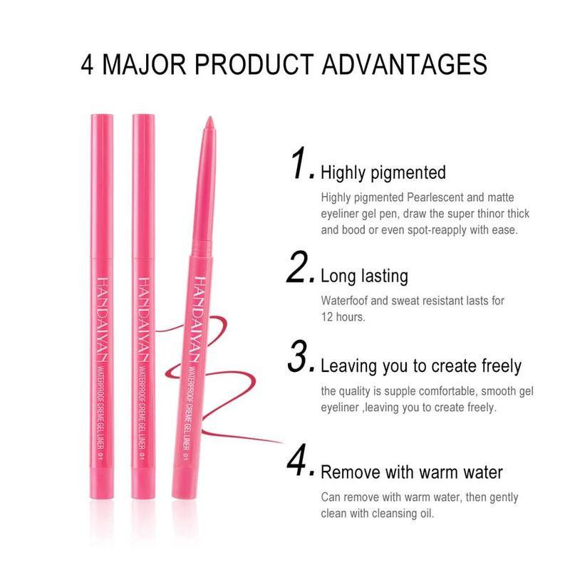 HANDAIYAN - Waterproof Matte Gel Eyeliner - 10 Colors