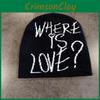 Style Knit Hat For Women With Letter Detailing Warm Acrylic Winter Headgear
