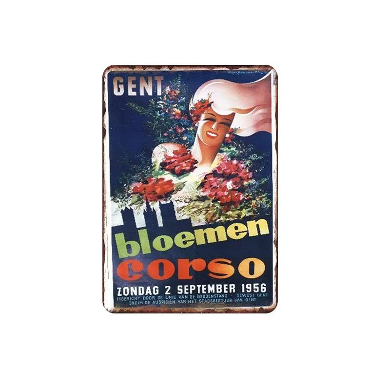 Metal Tin Poster Cartoon Figure Retro Metal Tin Sign Plaque Poster for Bar Club Wall Decor Retro Home Vintage Wall Plate Pendant