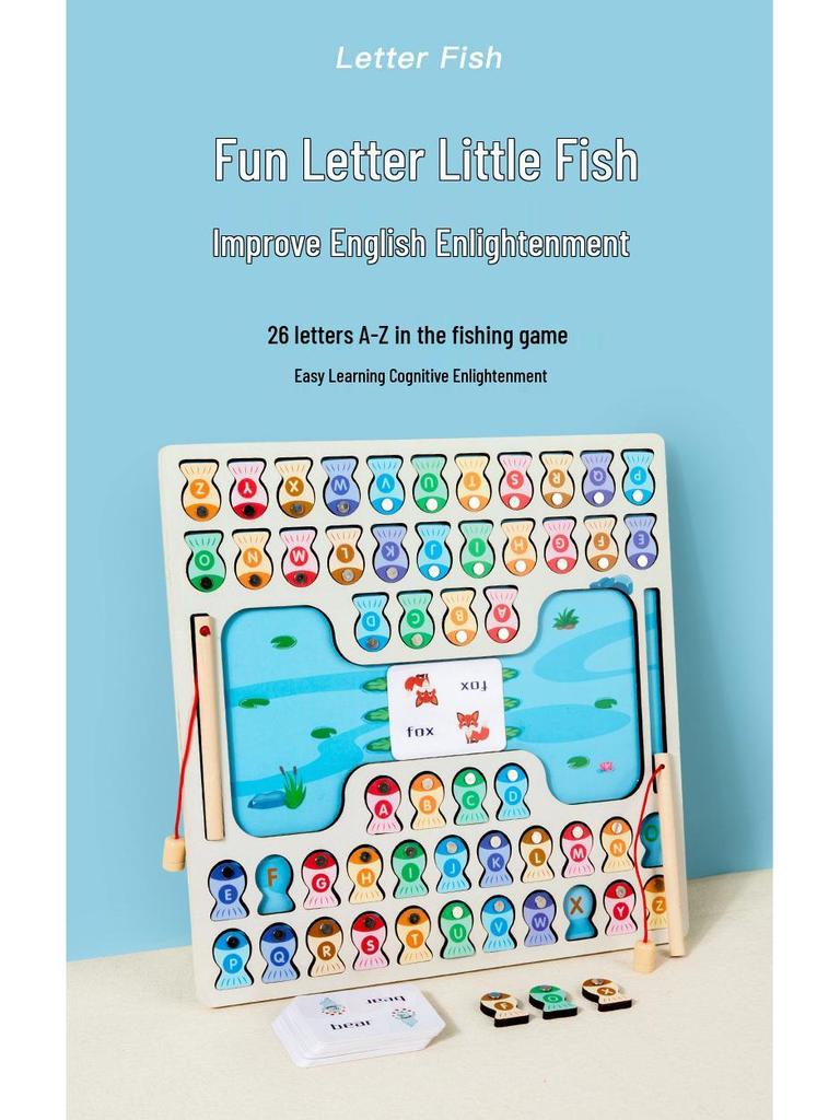 Kids' Magnetic Fishing Game: Early Learning Letter Match & Tabletop Challenge