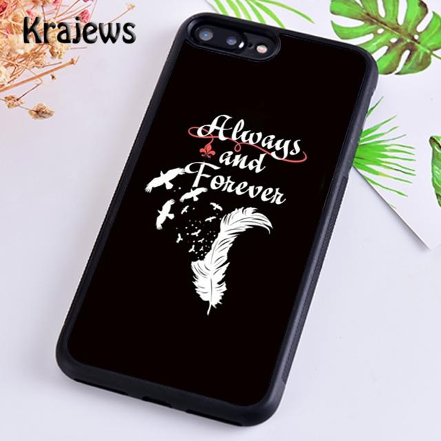 Krajews The Vampire Diaries Always And Forever Phone Case For iPhone 16 15 SE2020 14 6 7 8 Plus 11 12 13 Pro Max Coque Fundas