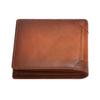 Rfid Bussiness Leather Bifold Wallet for Men Multi Function Tri Fold Card Holder Small Male Money Clip