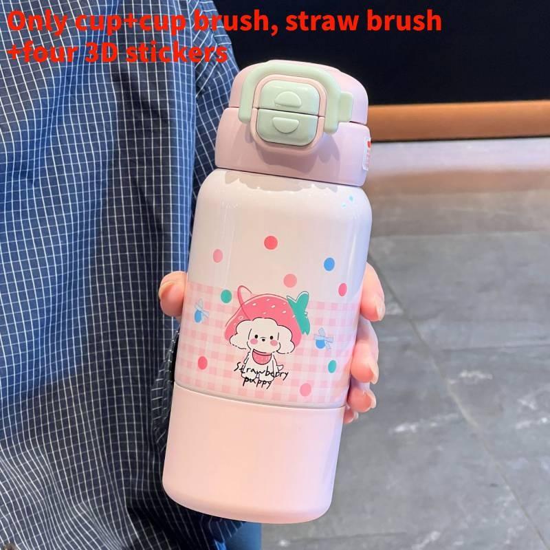 Strawberry Dog Childrens Thermos With Large Capacity Vacuum Insulation For Kids