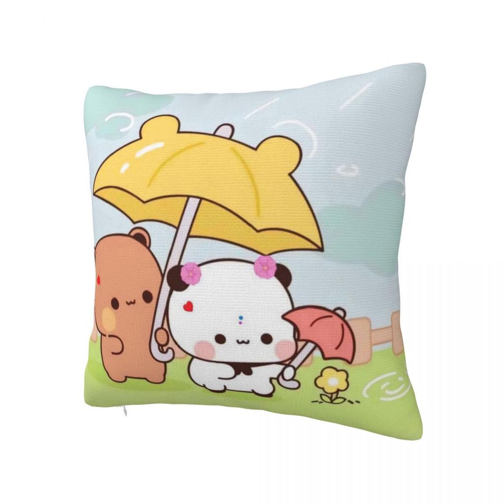 Bubu & Dudu In The Rain Pillow Case Fashion Pillow Cover Square Custom DIY Cushion Cover Pillowcases For Chair Home Decoration