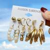 iF ME Fashion Pearl Earring Set Women Luxury Butterfly Love Heart Gold Stud Earrings Resin Hoop Earrings Jewelry Accessories