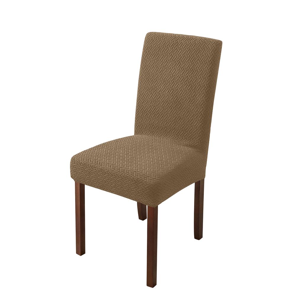 1PC Jacquard Dining Chair Cover Elastic Dustproof Chairs Cover New Solid Color Non-slip Chair Protector for Home Banquet Hotel