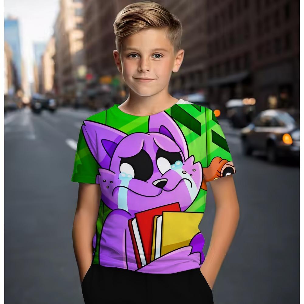 Magical Digital Circus Children's Wear Boys and Girls 3D Printed Casual T-shirt Short Sleeve Top