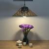 Retro Chinese Bamboo Pendant Light: Nostalgic Straw Hat Design for Hot Pot and Local Cuisine Restaurants
